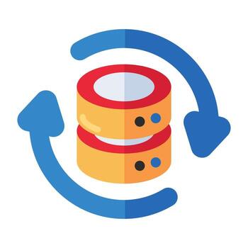 un icono diseño de base de datos actualizar vector