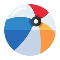 Editable design icon of beach ball vector