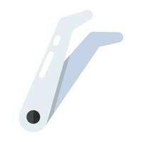 An icon design of straight razor vector