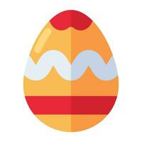 Egg icon, flat editable vector