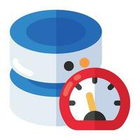 An icon design of database Speed test vector