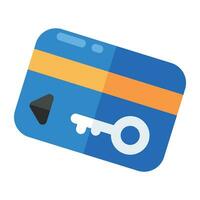 Premium download icon of key card vector