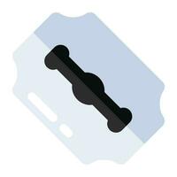 Conceptual flat design icon of razor blade vector