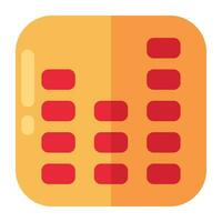 Editable design icon of audio equalizer vector