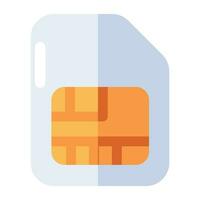 A creative design icon of mobile sim card vector