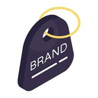 Modifiable icon of brand label vector