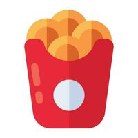 A unique design icon of onion rings vector