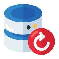 Editable design icon of database reload vector