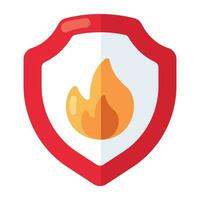 Perfecto diseño icono de seguridad ardiente vector