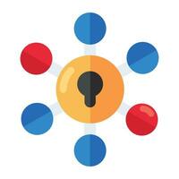 Creative design icon of network security vector