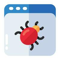 Perfect design icon of web bug vector