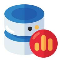 An icon design of server analytics vector