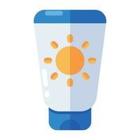 A creative design icon of sunblock vector