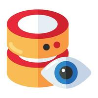An icon design of database monitoring vector