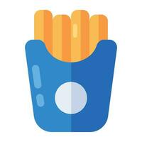 Vector design of fries packet, flat icon