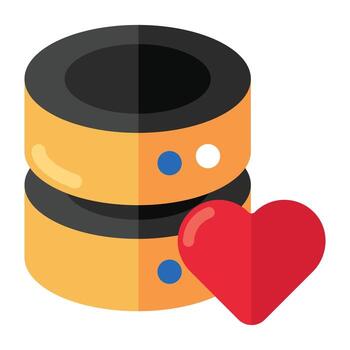 un icono diseño de favorito base de datos aislado en blanco antecedentes vector