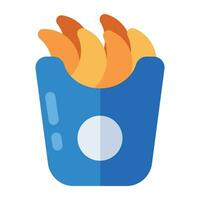 Vector design of fries packet, flat icon