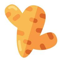 A flat design icon of ginger vector