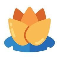 An icon design of lotus flower vector