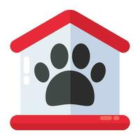 Trendy design icon of dog house vector