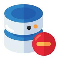 un icono diseño de eliminar base de datos vector
