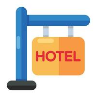 A trendy design icon of hotel board vector