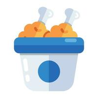 A perfect design icon of drumstick bucket vector