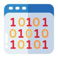 An icon design of binary code vector