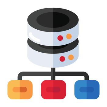 un icono diseño de base de datos red vector