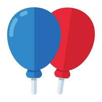 Balloons icon, decorative accessory vector