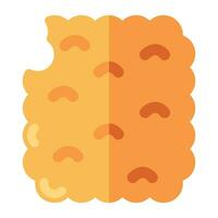 An editable design icon of biscuit vector