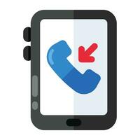 Trendy design icon of mobile incoming call vector