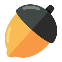 A beautiful design icon of acorn fruit vector