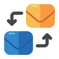 A unique design icon of mail transfer vector