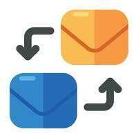 un único diseño icono de correo transferir vector