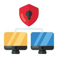 Editable design icon of secure network vector