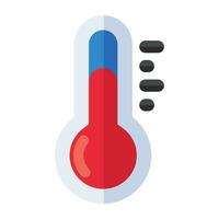 temperatura medición icono en plano diseño vector