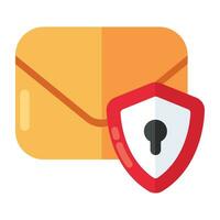 Perfecto diseño icono de correo seguridad vector