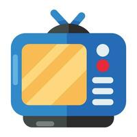 un hermosa diseño icono de televisión conjunto vector