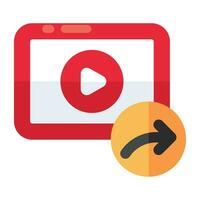 An icon design of video forward vector