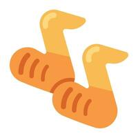 Trendy design icon of chicken wings vector