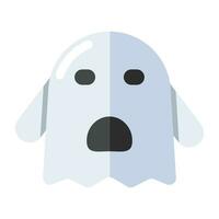 A colored design icon of ghost vector