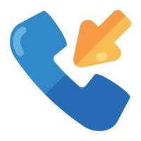 Trendy design icon of incoming call vector