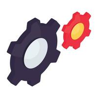 Gears icon, editable vector