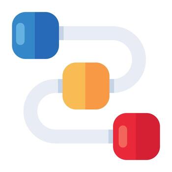 conceptual plano diseño icono de jerarquía vector