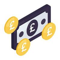 A perfect design icon of pound currency vector