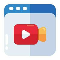 Colored design icon of video camera vector