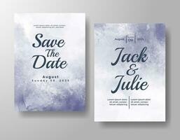 Wedding invitation with abstract watercolor background vector