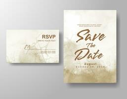 Wedding invitation with abstract watercolor background vector