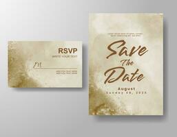 Wedding invitation with abstract watercolor background vector